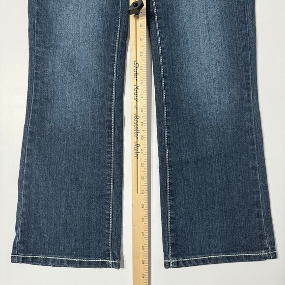 Earl Boot Cut Mid Rise Rhinestone Pockets Dark Wash Jeans Women’s Size 6P (J5) - Picture 11 of 11